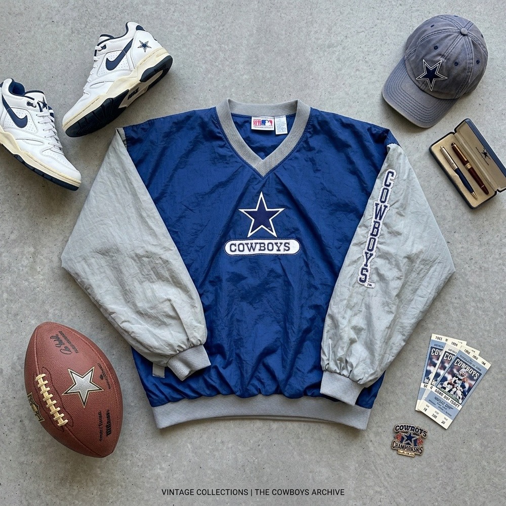Vintage 90s Dallas Cowboys Pullover Jacket Unique Sports Generation Men's XLT